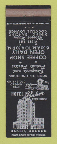 Matchbook Cover - Hotel Baker OR