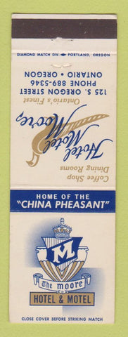 Matchbook Cover - Moore Hotel Motel Ontario OR