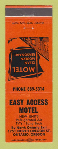 Matchbook Cover - Easy Access Motel Ontario OR ORANGE