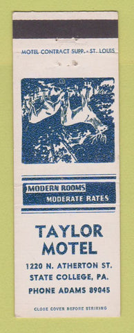 Matchbook Cover - Taylor Motel State College PA