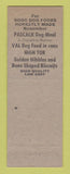 Matchbook Cover - Valley Feed and Supply Spring Valley NY