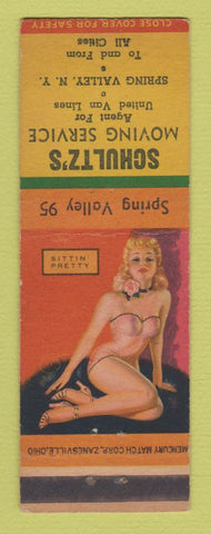 Matchbook Cover - Schultz's Moving Service Spring Valley NY pinup