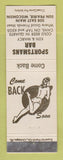 Matchbook Cover - Sportsmans Bar Sun Prairie WI girlie