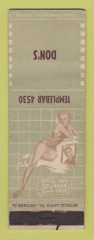 Matchbook Cover - Don's Pinup Oakland CA WEAR