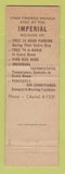 Matchbook Cover - Kings Coffee House Portland OR Imperial Hotel WEAR