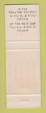 Matchbook Cover - Chicago Saloon Luncheon New York City