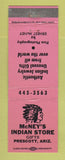 Matchbook Cover - McNey's Indian Store Prescott AZ WEAR