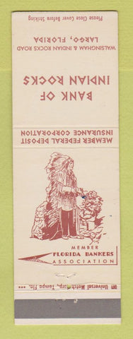 Matchbook Cover - Bank of Indian Rocks Largo FL