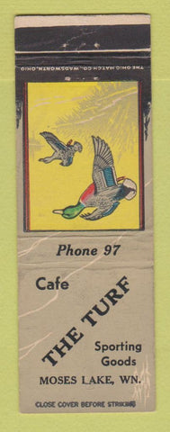 Matchbook Cover - Cafe The Turf Moses Lake WA