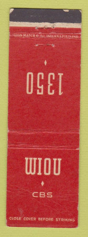 Matchbook Cover - WIOU CBS Radio Kokomo IN WORN