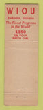 Matchbook Cover - WIOU CBS Radio Kokomo IN WORN