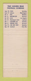 Matchbook Cover - Cal Bears Book Store Berkeley CA 1969 FB Schedule WEAR