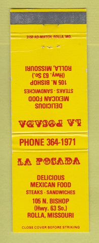 Matchbook Cover - La Posada Mexican Restaurant Rolla MO