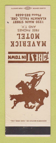 Matchbook Cover - Maverick Motel Klamath Falls OR