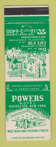 Matchbook Cover - Powers Hotel Rochester NY