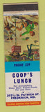 Matchbook Cover - Coop's Lunch Frederick MD