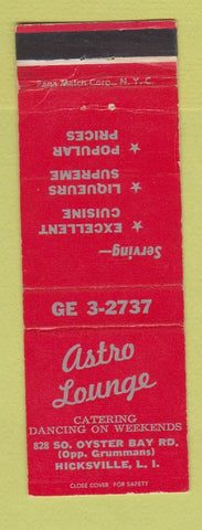 Matchbook Cover - Astor Lounge Hicksville LI NY