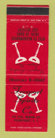 Matchbook Cover - Freeport Spirits Liquor LI NY WEAR