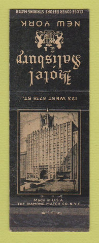 Matchbook Cover - Hotel Salisbury New York City