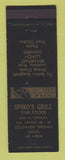 Matchbook Cover - Spiro's Grill Restaurant Colorado Springs