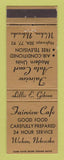 Matchbook Cover - Fairview Auto Court Wahoo NE