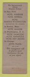 Matchbook Cover - Hotel Rochester Cigar Stand Rochester NY WEAR