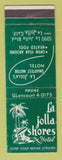 Matchbook Cover - La Jolla Shores Hotel La Jolla CA WEAR