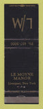 Matchbook Cover - Le Moyne Manor Liverpool NY