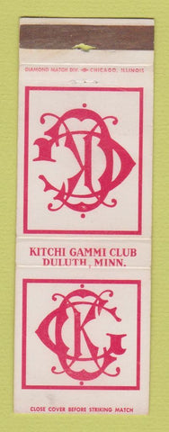 Matchbook Cover - Kitchi Gammi Club Duluth MN POOR STRIKER