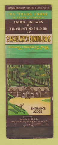 Matchbook Cover - Skyline Caverns Front Royal VA WEAR