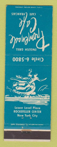 Matchbook Cover - Promenade Cafe French New York City Rockefeller Center