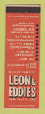 Matchbook Cover - Leon and Eddie's Restaurant New York City
