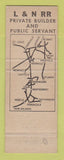 Matchbook Cover - L&N Railroad Louisville Nashville