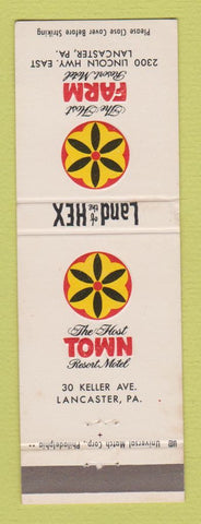 Matchbook Cover - Host Farm Resort Motel Lancaster PA