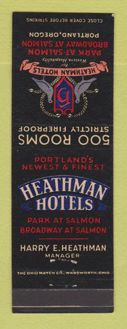 Matchbook Cover - Heathman Hotels Portland OR