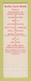 Matchbook Cover - Colonial Motor Court Quality Courts Concord NC