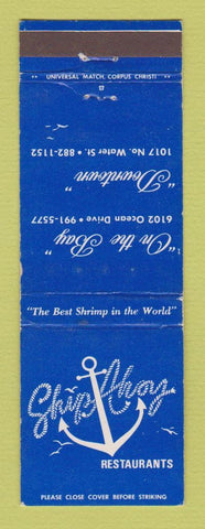 Matchbook Cover - Ship Ahoy Restaurants Corpus Christi? TX WEAR