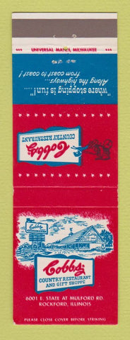 Matchbook Cover - Cobb's Restaurants Rockford IL