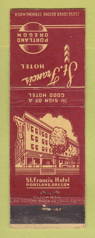 Matchbook Cover - St Francis Hotel Portland OR