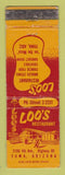 Matchbook Cover - Loo's Restaurant Yuma AZ WORN
