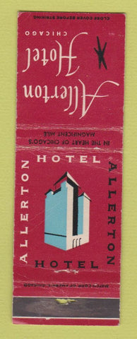 Matchbook Cover - Allerton Hotel Chicago IL POOR STRIKER
