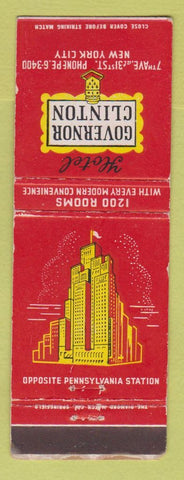 Matchbook Cover - Hotel Governor Clinton New York City WEAR