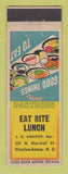 Matchbook Cover - Eat Rite Lunch Winston Salem NC