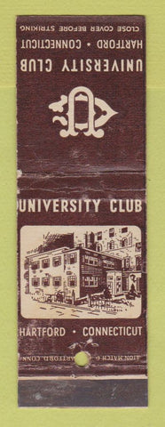 Matchbook Cover - University Club Hartford CT WORN