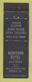 Matchbook Cover - Mantour Hotel Danville PA