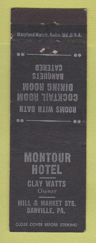 Matchbook Cover - Mantour Hotel Danville PA