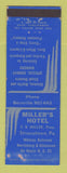 Matchbook Cover - Miller's Hotel Strausstown PA WEAR