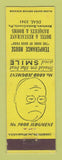 Matchbook Cover - Temperance House Newtown PA WEAR