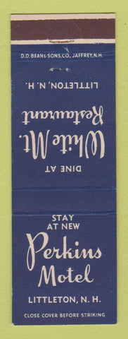 Matchbook Cover - Perkisn Motel Littleton NH DD Bean