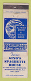 Matchbook Cover - Gino's Spaghetti House Wildwood by the Sea NJ WORN